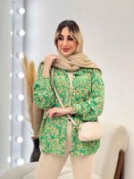 شومیز طرح دار تک جیب کد 4560 - تصویر 4