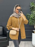مانتو کتان دو جیب بالا کد 4580 - تصویر 16