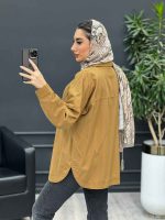 مانتو کتان دو جیب بالا کد 4580 - تصویر 8