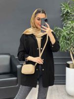 مانتو کتان دو جیب بالا کد 4580 - تصویر 15
