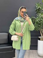 مانتو کتان دو جیب بالا کد 4580 - تصویر 11