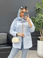 مانتو دو جیب زاپ دار کد 4319 - تصویر 5
