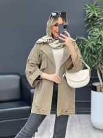 مانتو لینن پشت قیطان دوزی کد 4446 - تصویر 4