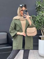 مانتو لینن پشت قیطان دوزی کد 4446 - تصویر 2