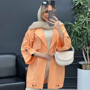 مانتو لینن پشت قیطان دوزی کد 4446