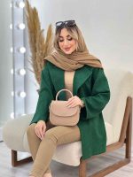 مانتو کتی دو دکمه جیب نما کد 4614 - تصویر 6