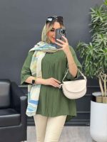 مانتو جلو بسته پیله دار کد 4650 - تصویر 21