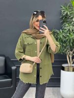 مانتو آستین پیله پایین ریش کد 4645 - تصویر 9