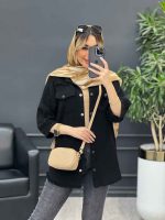 مانتو آستین پیله پایین ریش کد 4645 - تصویر 6