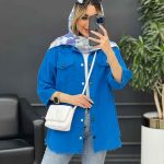مانتو آستین پیله پایین ریش کد 4645