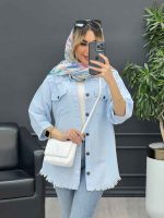 مانتو آستین پیله پایین ریش کد 4645 - تصویر 3
