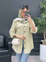 مانتو آستین پیله پایین ریش کد 4645 - تصویر 5