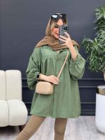 مانتو جلو چین دار کد 4466 - تصویر 5