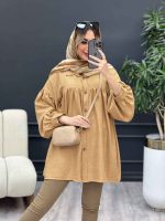 مانتو جلو چین دار کد 4466 - تصویر 9
