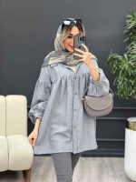 مانتو جلو چین دار کد 4466 - تصویر 25