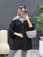 مانتو جلو چین دار کد 4466 - تصویر 14