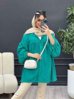 مانتو جلو چین دار کد 4466 - تصویر 7