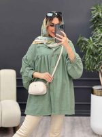 مانتو جلو چین دار کد 4466 - تصویر 19