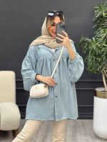 مانتو جلو چین دار کد 4466 - تصویر 13