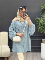 مانتو جلو چین دار کد 4466 - تصویر 26