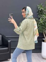 مانتو کتی دو دکمه جیب نما کد4653 - تصویر 11