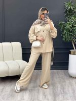 ست مانتو و شلوار پایین بند دار کد 4528 - تصویر 20