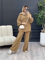ست مانتو و شلوار پایین بند دار کد 4528 - تصویر 21