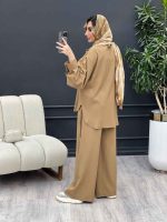 ست مانتو و شلوار پایین بند دار کد 4528 - تصویر 5