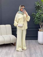 ست مانتو و شلوار پایین بند دار کد 4528 - تصویر 19