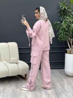 ست مانتو و شلوار جیب سگک کد 4356 - تصویر 16