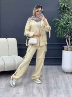 ست مانتو و شلوار جیب سگک کد 4356 - تصویر 14