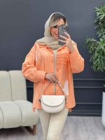 مانتو کتان تکه دوزی کد 4565 - تصویر 7
