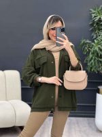 مانتو لینن پشت دکمه کد 4349 - تصویر 16