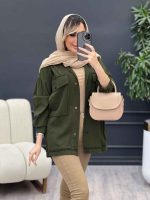 مانتو لینن پشت دکمه کد 4349 - تصویر 8