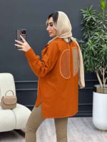 مانتو کتان تکه دوزی کد 4565 - تصویر 11