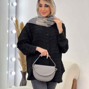 مانتو دوخت دار تک جیب کد 4609