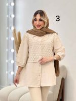 شومیز ترکیبی بهار کد 4581 - تصویر 2