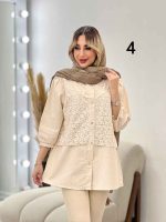 شومیز ترکیبی بهار کد 4581 - تصویر 15