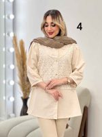 شومیز ترکیبی بهار کد 4581 - تصویر 7