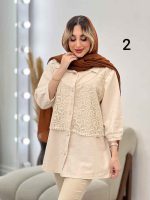 شومیز ترکیبی بهار کد 4581 - تصویر 18