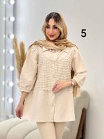 شومیز ترکیبی بهار کد 4581 - تصویر 17