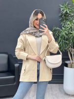 مانتو لینن سر شانه ژیله کد 4663 - تصویر 3