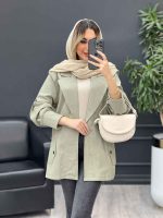 مانتو لینن سر شانه ژیله کد 4663 - تصویر 4