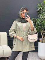 مانتو جیب پاکتی پشت دکمه کد 4662 - تصویر 8