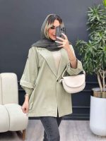 مانتو جیب پاکتی پشت دکمه کد 4662 - تصویر 11