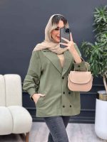 مانتو لینن شش دکمه کد 4664 - تصویر 4