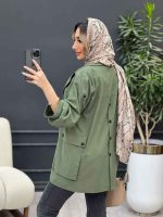 مانتو جیب پاکتی پشت دکمه کد 4662 - تصویر 13