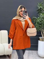 مانتو جیب پاکتی پشت دکمه کد 4662 - تصویر 14