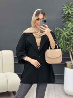 مانتو جیب پاکتی پشت دکمه کد 4662 - تصویر 17