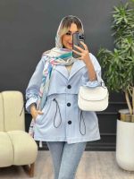 مانتو ژیله دار آستین گت کد 4665 - تصویر 2